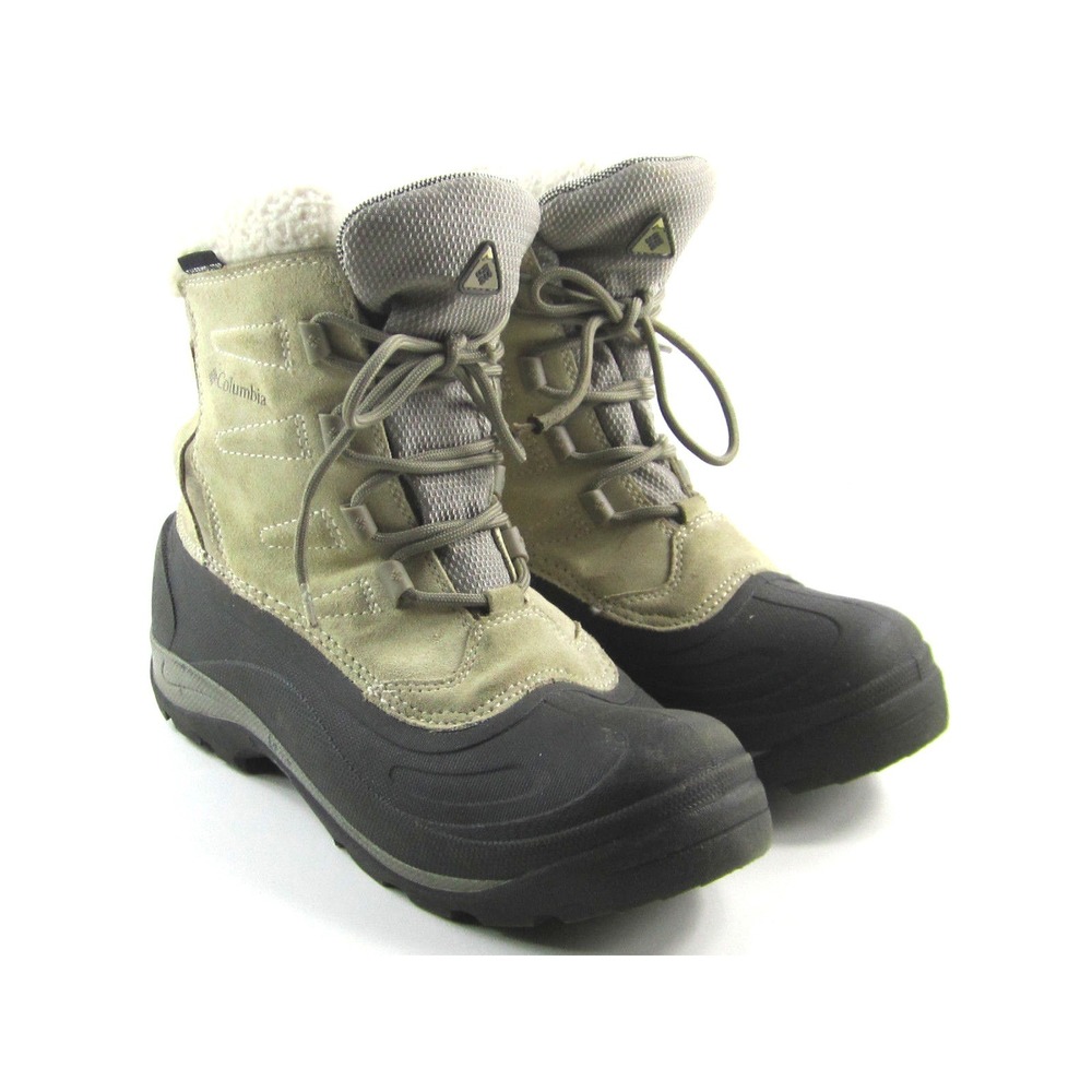 Columbia Women's Cascadian Summette White Leather Thermolite Winter Boots Sz 9
